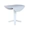 International Concepts 42 in. Solid Wood Round Dual Drop Leaf Dining Pedestal Table - 36.3 in.High in White K08-42DPT-23B-36 - alternate 7